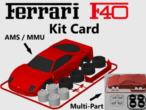 Superdeportivo Ferrari F40 Modelo de impresión 3D