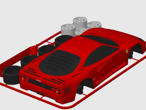 Superdeportivo Ferrari F40 Modelo de impresión 3D