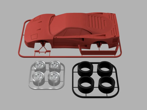 Superdeportivo Ferrari F40 Modelo de impresión 3D