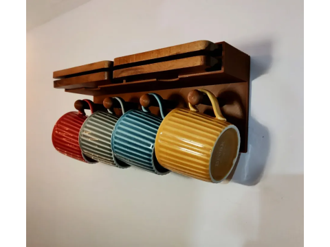Wall-mounted cup holder 3Dプリントモデル
