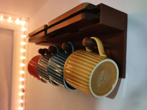 Wall-mounted cup holder 3D Print Model