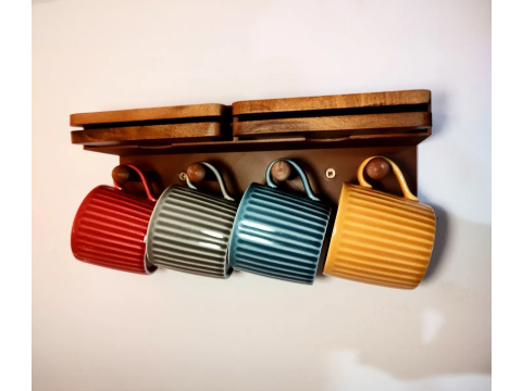Wall-mounted cup holder 3D Print Model