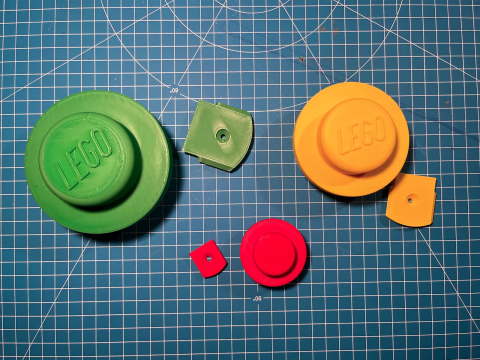 Set appendiabiti da parete Lego Modello di stampa 3D