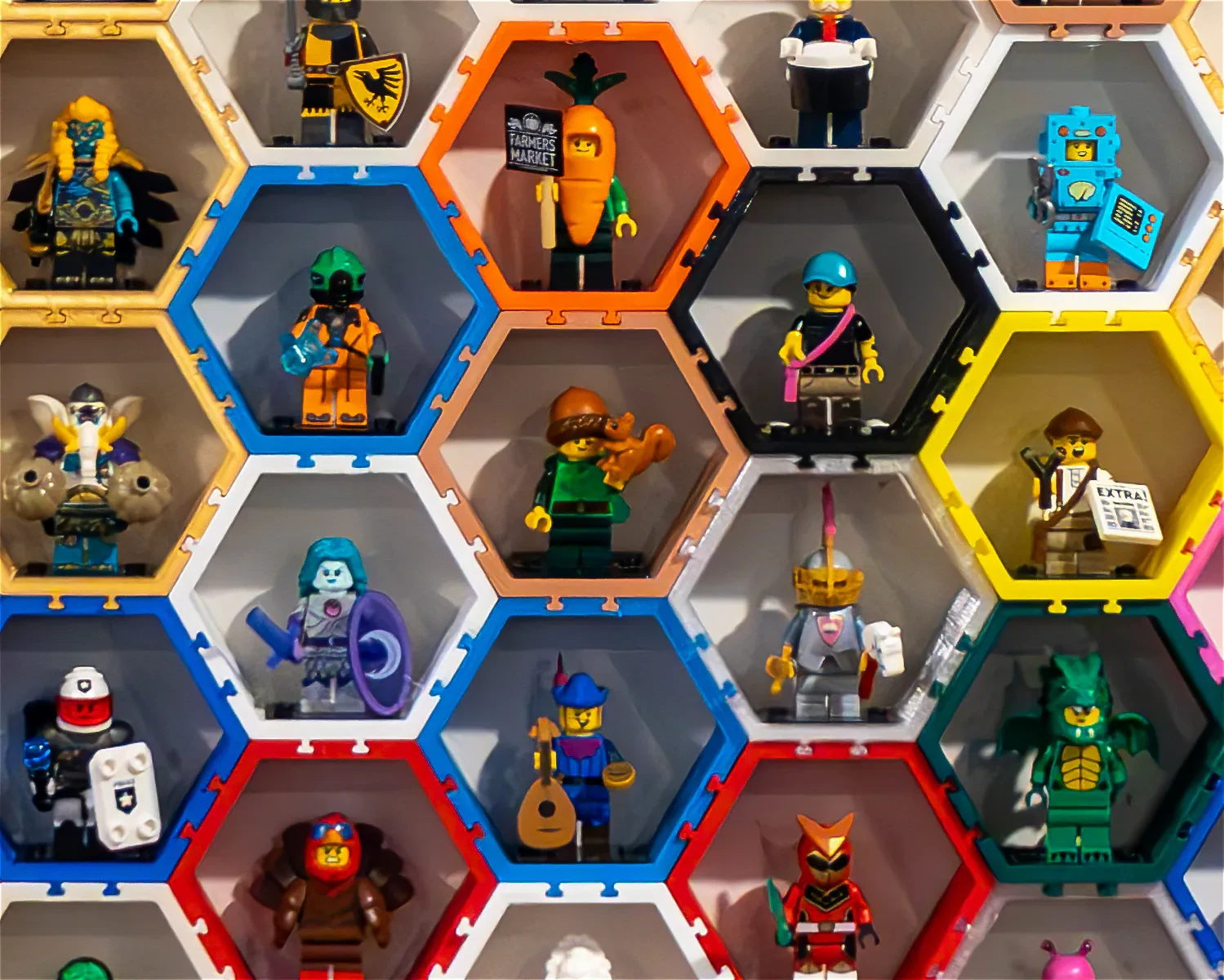 Hexes for LEGO mini figures 3D Print Model .c4d .max .obj .3ds .fbx .stl .blend 