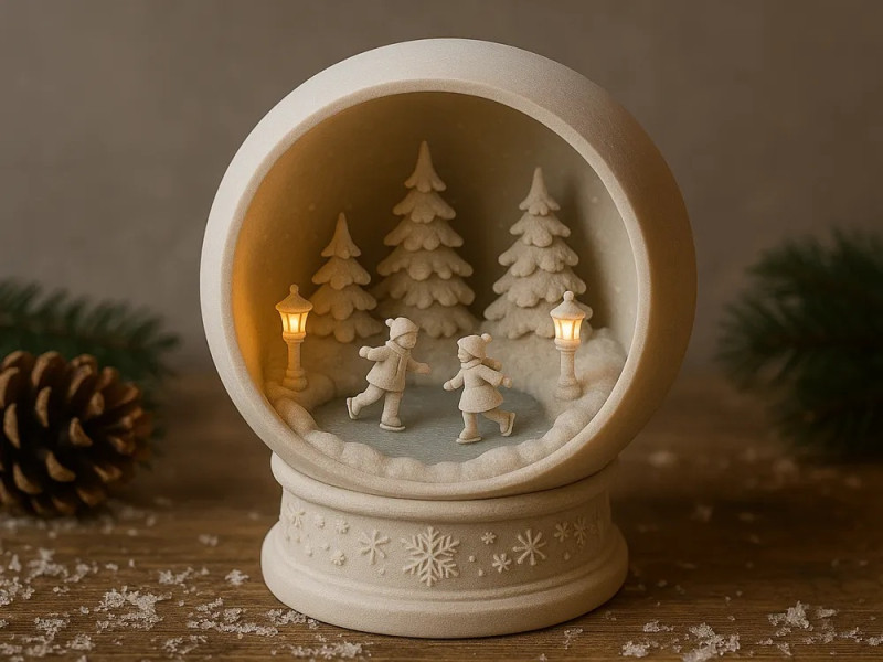 雪球 3D 打印模型 .c4d .max .obj .3ds .fbx .stl .blend 