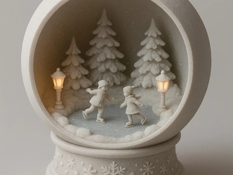 雪球 3D 打印模型