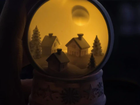 Snow globe Winter Village 3D Print Model