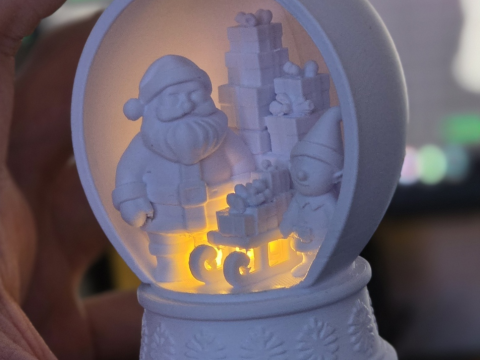 Globo de nieve de Papá Noel Modelo de impresión 3D