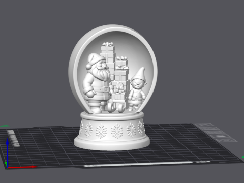 Globo de nieve de Papá Noel Modelo de impresión 3D