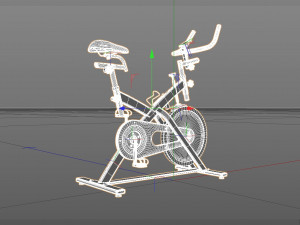 stationary spinning bike 3D मॉडल