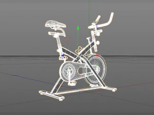 stationary spinning bike 3D Model