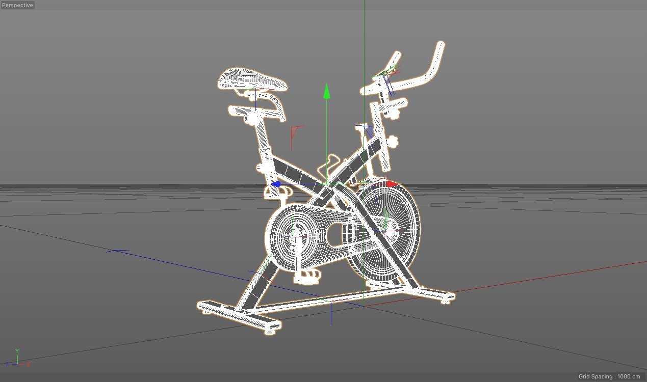 stationary spinning bike 3D Model in Sports Equipment 3DExport