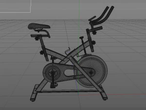 stationary spinning bike 3D Model