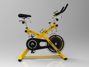 stationary spinning bike 3D मॉडल