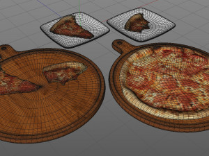 3d tasty pizza pack 3D मॉडल
