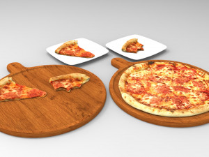 3d tasty pizza pack 3D मॉडल