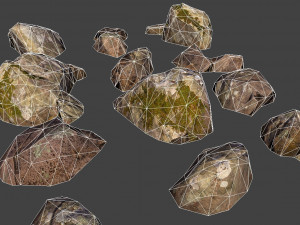 small rock stones lowpoly 3D Model
