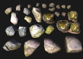forest rock stone 3D Model .c4d .max .obj .3ds .fbx .stl .blend 