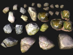 pedra da floresta Modelo 3D