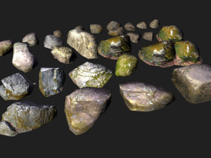 forest rock stone 3D Model