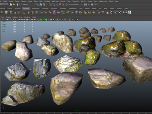 forest rock stone 3D Model