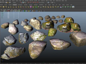 forest rock stone 3D Model