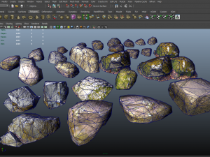 forest rock stone 3D Model