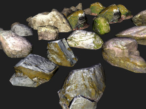 forest rock stone 3D Model