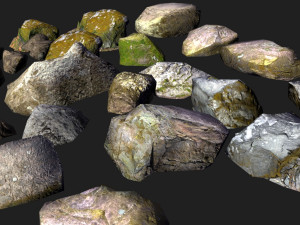 forest rock stone 3D Model