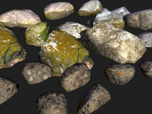 forest rock stone 3D Model