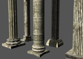 columns collection Modèle 3D .c4d .max .obj .3ds .fbx .stl .blend 