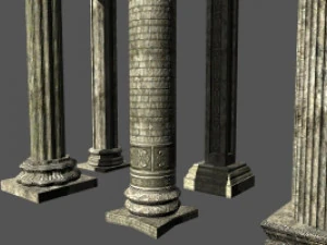 collection de colonnes Modèle 3D