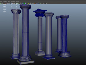 columns collection Modèle 3D