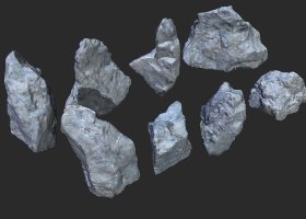 rocks - stones 3D मॉडल .c4d .max .obj .3ds .fbx .stl .blend 