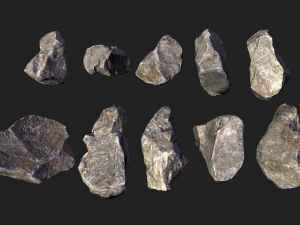 real rocks lowpoly 3D मॉडल
