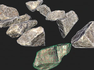 rochas reais lowpoly Modelo 3D