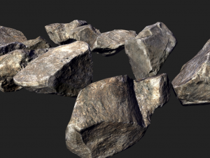 real rocks lowpoly 3D मॉडल