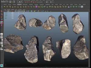 rochas reais lowpoly Modelo 3D