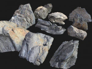 paquete de piedras oscuras Modelo 3D