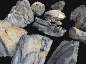 paquete de piedras oscuras Modelo 3D