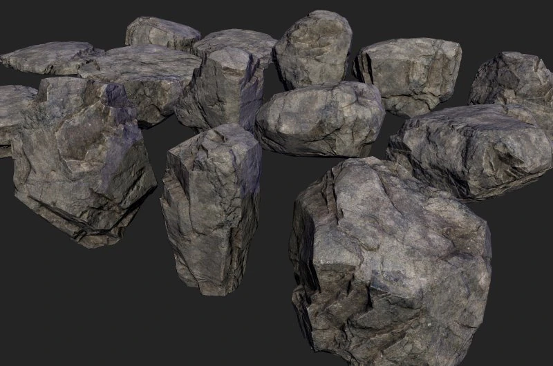 lowpoly rocks 3D Model .c4d .max .obj .3ds .fbx .stl .blend 
