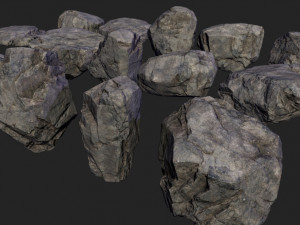 lowpoly rocks 3D Model