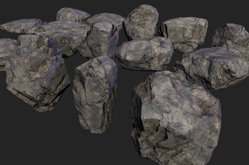 Lowpoly Rocks 3d Model In Other 3dexport