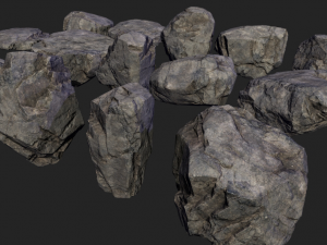 lowpoly rocks 3D Model