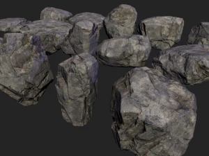 lowpoly rocks 3D Model