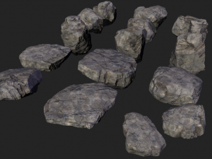 lowpoly rocks 3D Model