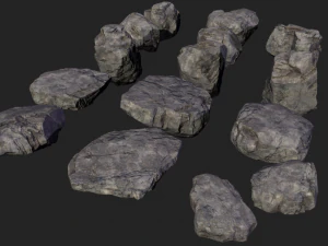 lowpoly rocks 3D Model