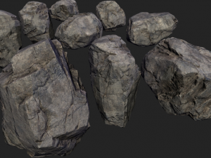 lowpoly rocks 3D Model