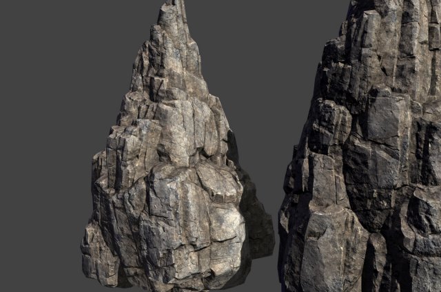 rock stone lowpoly 3D 模型 .c4d .max .obj .3ds .fbx .stl .blend 