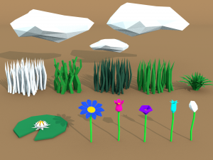 39 assets for you to create your own scenarios for animations or games 3D Model